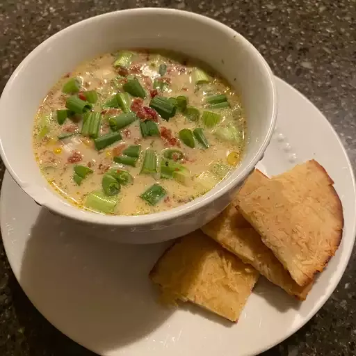 Quick Spicy Sausage Corn Chowder