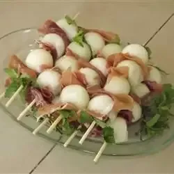 Prosciutto Wrapped Melon Balls