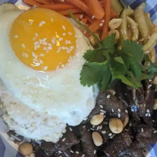 Bibimbap (Korean Rice With Mixed Vegetables)