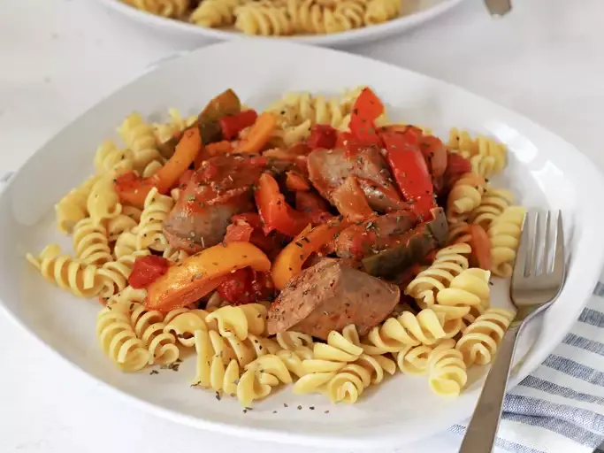 Sweet and Spicy Sausage and Pepper Pasta