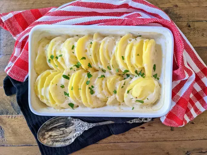 Microwave Scalloped Potatoes