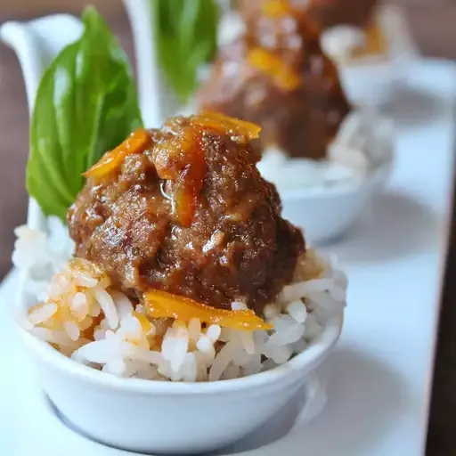 Spicy Orange Bison Balls