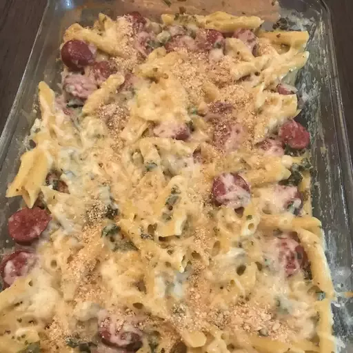 Baked Penne and Smoked Sausage