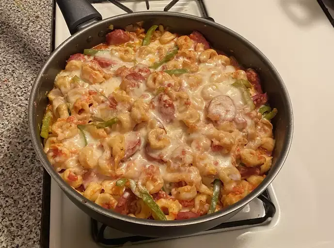 Smoked Sausage and Tortellini Skillet