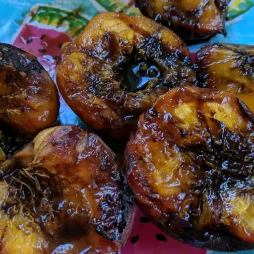 Grilled Peaches with Blue Cheese and Balsamic