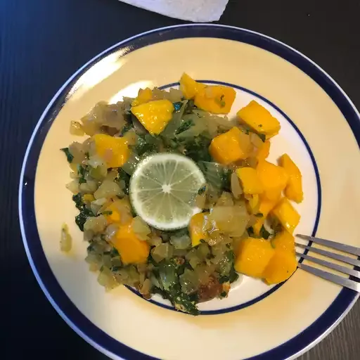 Curry Salmon with Mango