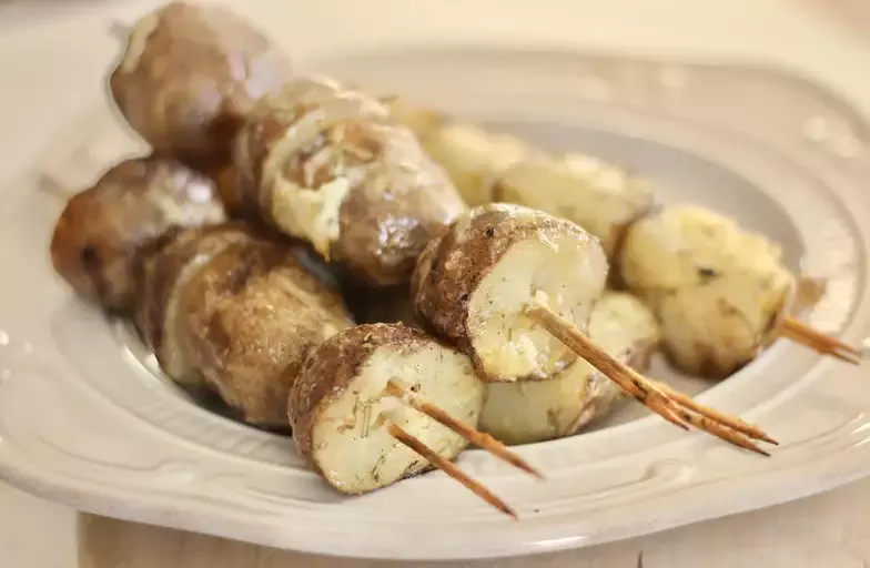 Skewered Grilled Potatoes