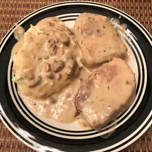 Creamy Ranch Pork Chops and Rice