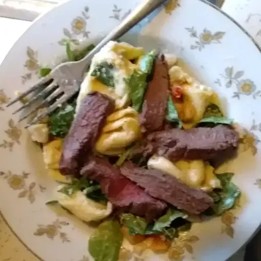 Tortellini, Steak, and Caesar