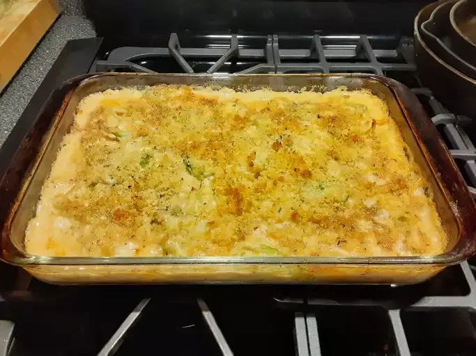 Broccoli and Cauliflower Gratin