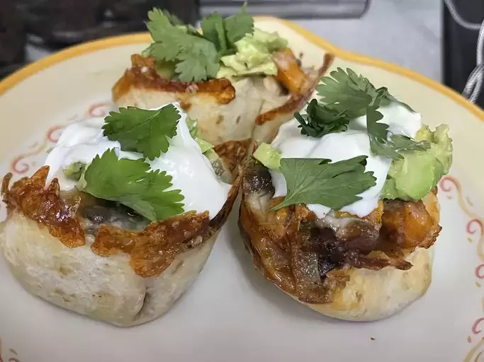 Sweet Potato and Black Bean Taco Cups