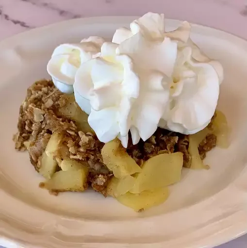 Microwave Apple Crisp