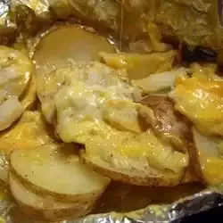 Cheesy Campfire Potatoes