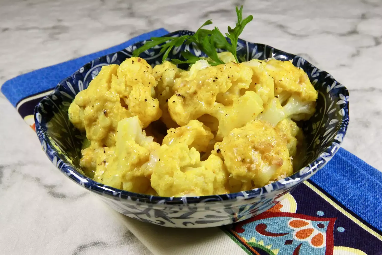 Curried Gruyere Cauliflower Gratin