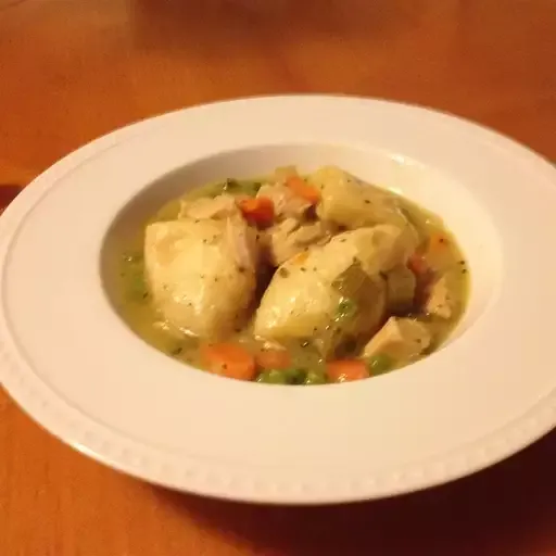 Healthier Slow Cooker Chicken and Dumplings