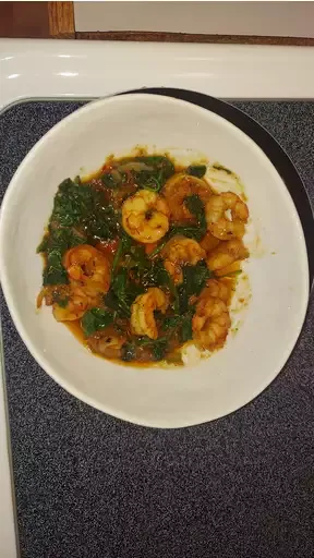 Sautéed Shrimp with Spinach