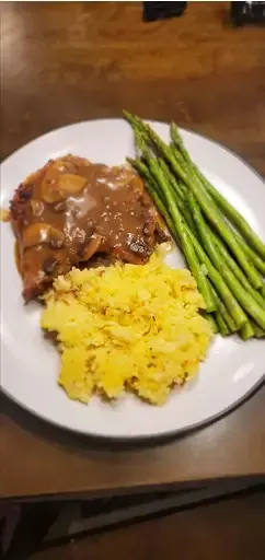 Pork Chops in a Mushroom Wine Sauce