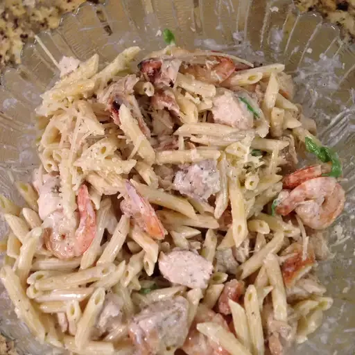 Grilled Shrimp and Chicken Pasta