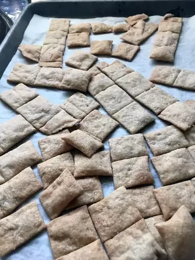 Sourdough Rosemary Crackers