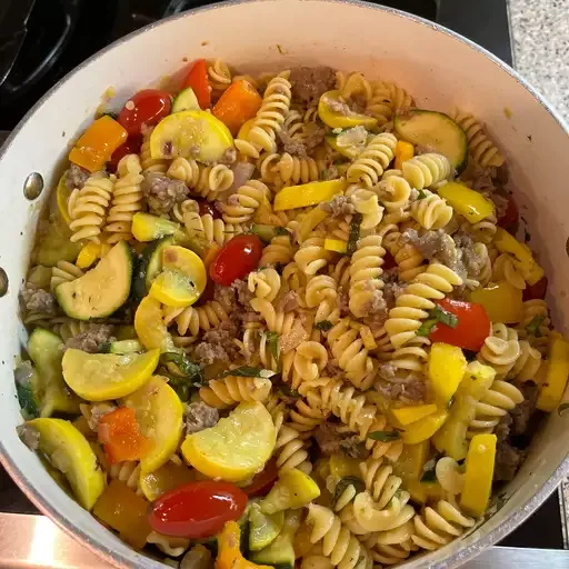 Pasta Primavera with Italian Turkey Sausage