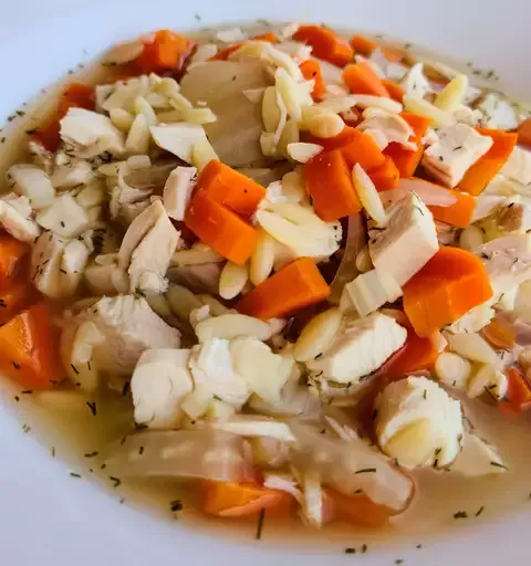 Chicken and Orzo Soup with Fennel