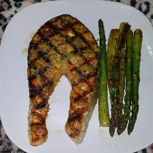 Grilled Salmon Steaks Italian-Style