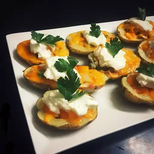 Super Loaded Chili Potato Skins