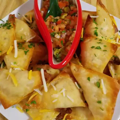 Baked Jalapeno Chicken and Cheese Wontons