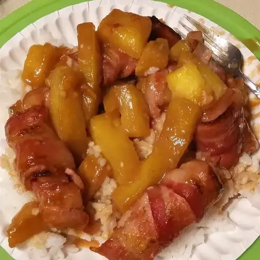 Bacon Wrapped Pineapple