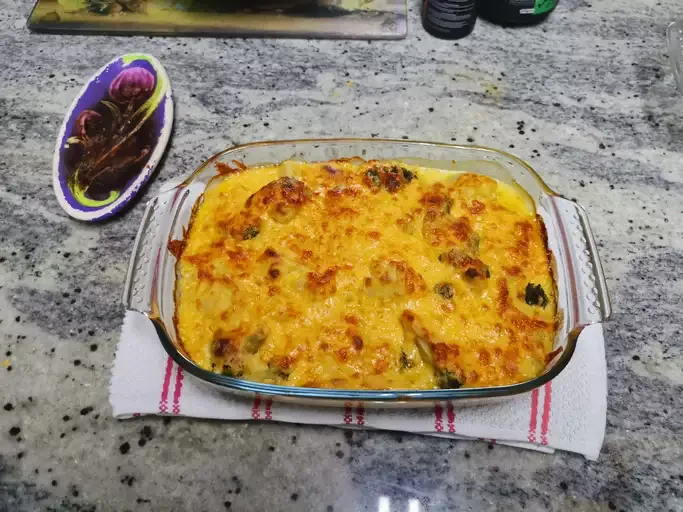 Cauliflower and Broccoli Bake