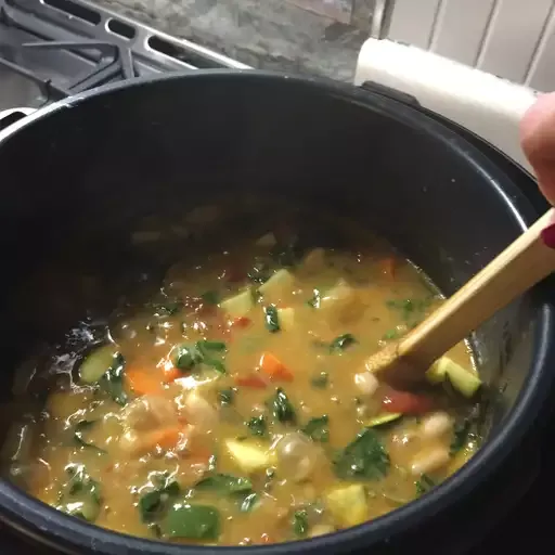 Kale, White Bean, and Farro Stew