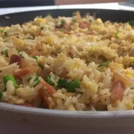 Fried Rice with Bacon and Sriracha