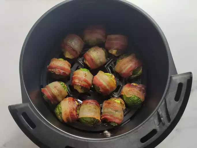 Air Fryer Bacon Wrapped Brussels Sprouts