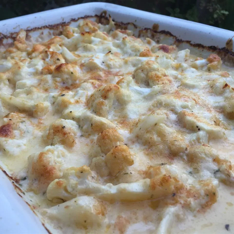 Cauliflower Triple Cheese Gratin