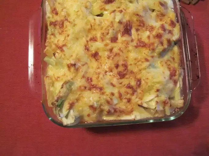 Easy Pasta Bake with Leek and Cheese