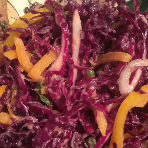 Red Cabbage Slaw with a Twist