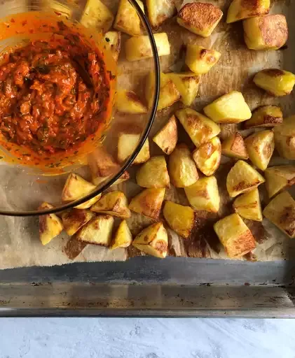 Roasted Potatoes with Harissa Butter