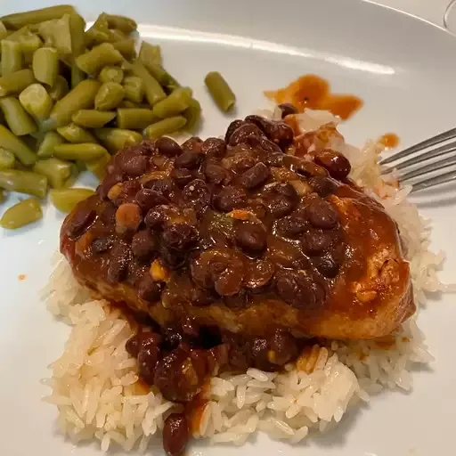 Black Beans and Pork Chops