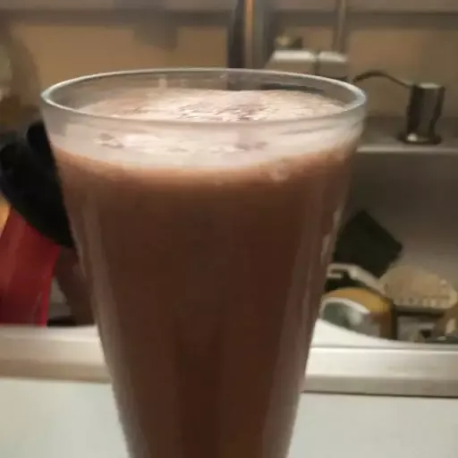 Chocolate, Strawberry, and Banana Smoothie