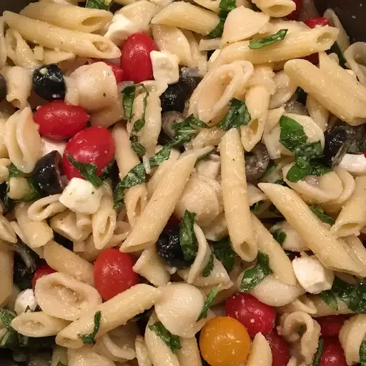 Penne, Tomato, and Mozzarella Salad