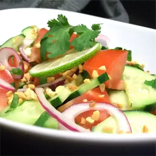 Cucumber Tomato Salad with Sweet Lime Vinaigrette