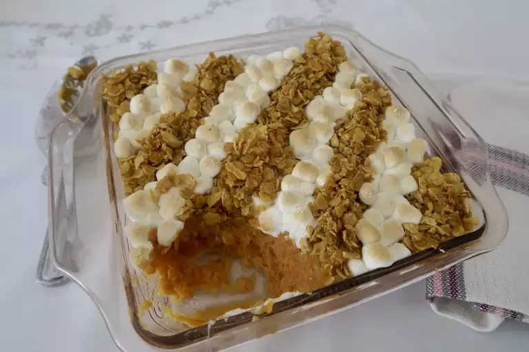 Marshmallow & Cornflake Sweet Potato Casserole