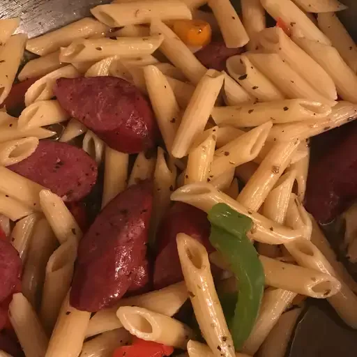 Bow Tie Pasta with Sausage and Sweet Peppers