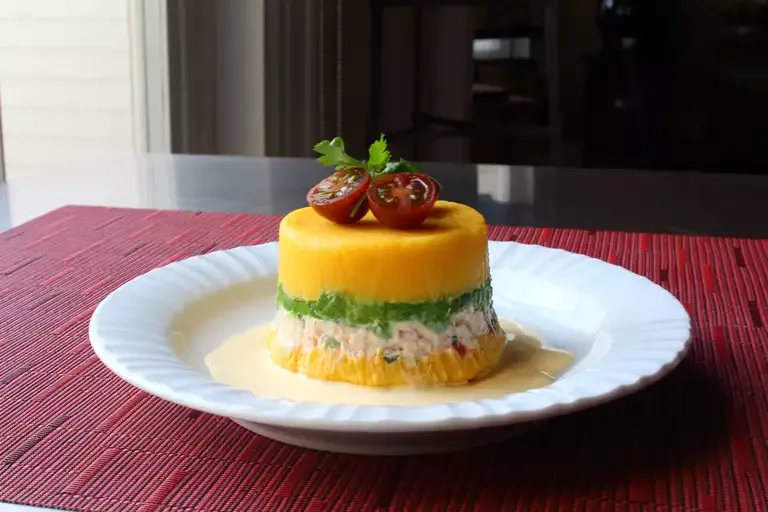 Peruvian Potato-Chicken Salad (Causa Rellena)