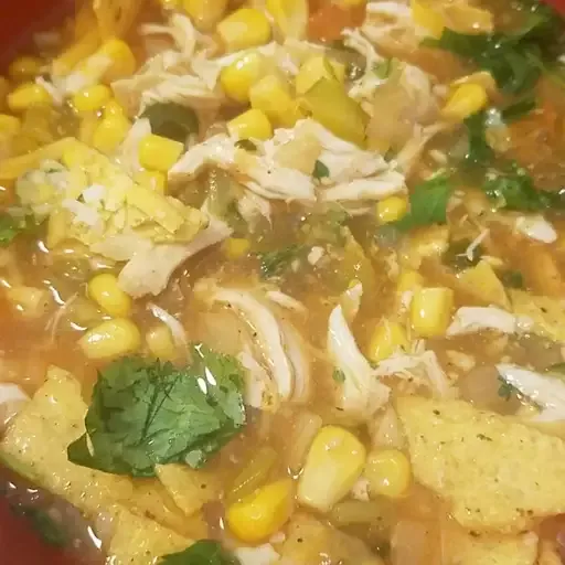 Healthier Slow-Cooker Chicken Tortilla Soup