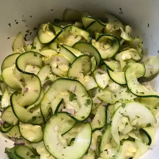 Zucchini Salad with Herbs and Red Onion