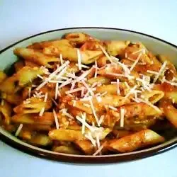 Ziti with Tomato-Pesto Sauce