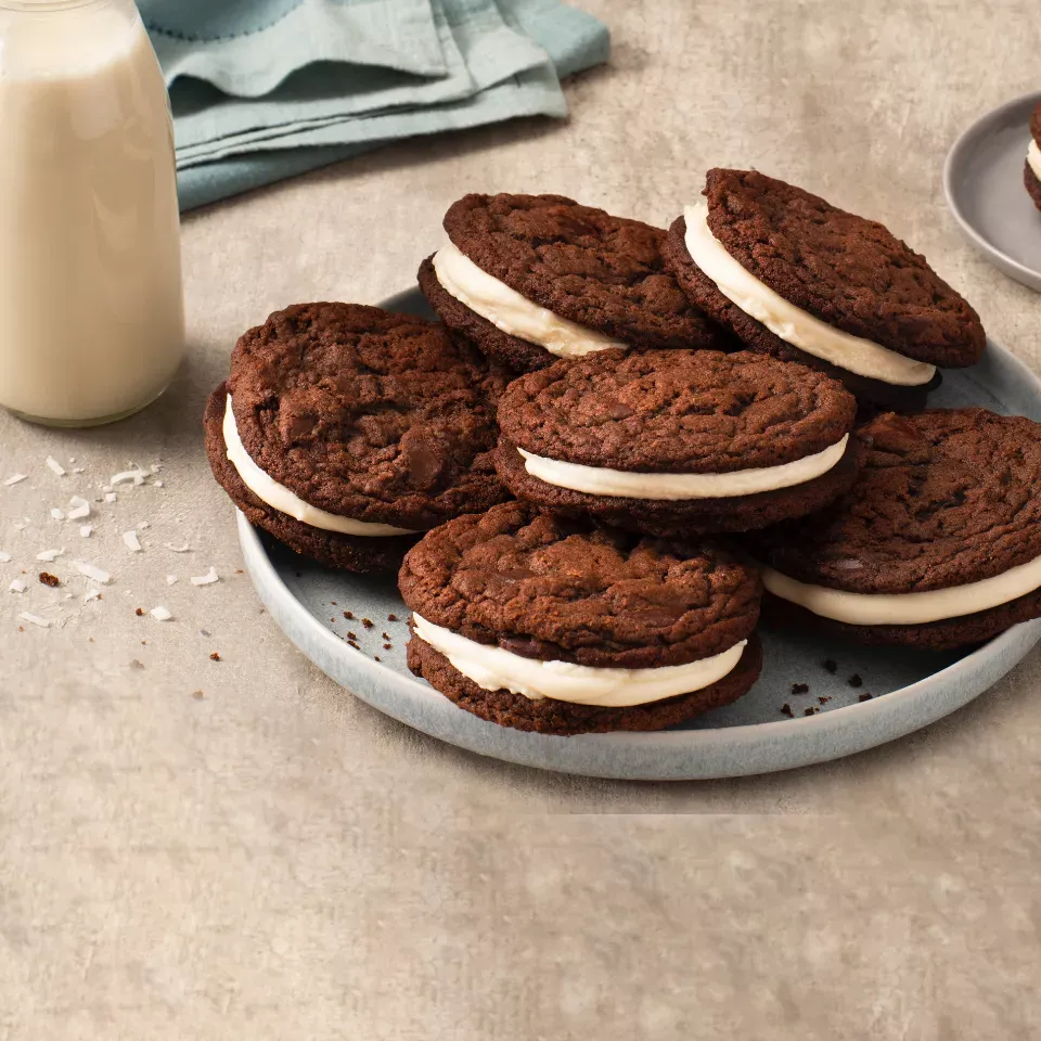 Chocolate C'OAT'conut Sandwich Cookies