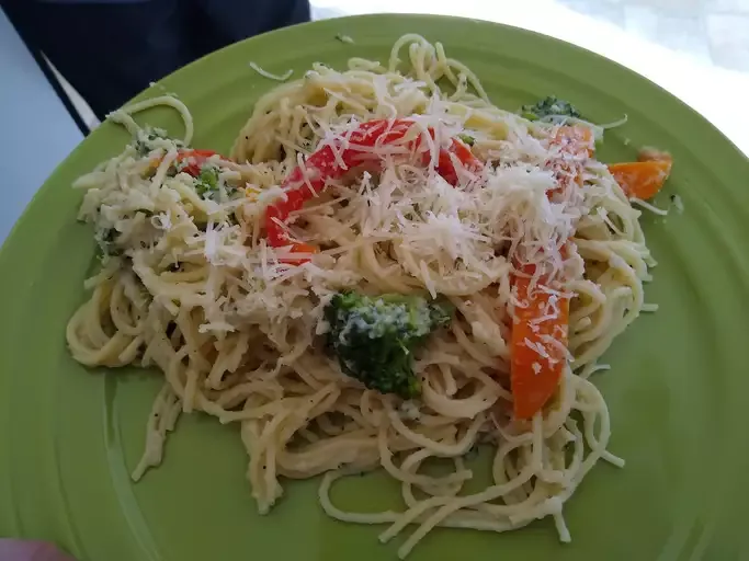 Pasta Primavera with Cauliflower Sauce