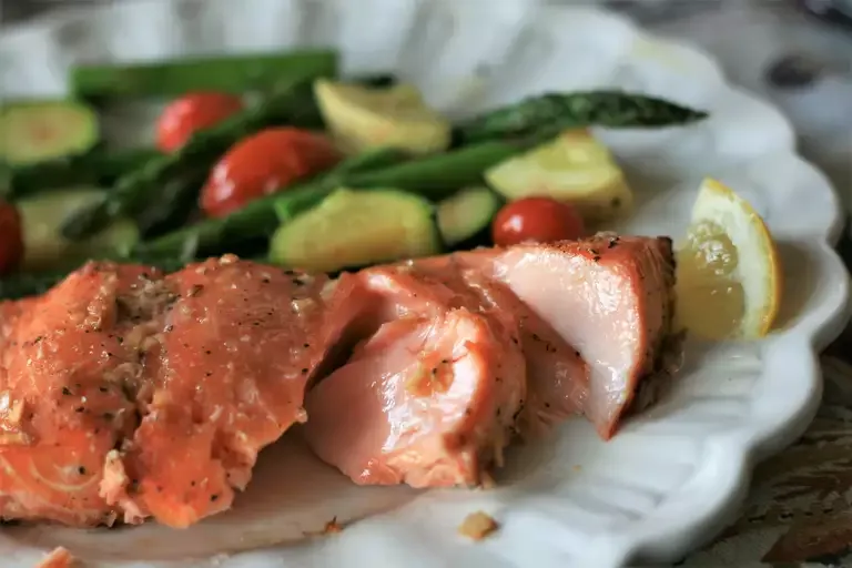 Grilled Salmon with Maple Syrup and Soy Sauce